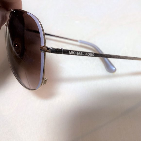 Sunglasses, Michael Kors MK-5004 Gold with Maroon Lenses - Picture 2 of 3